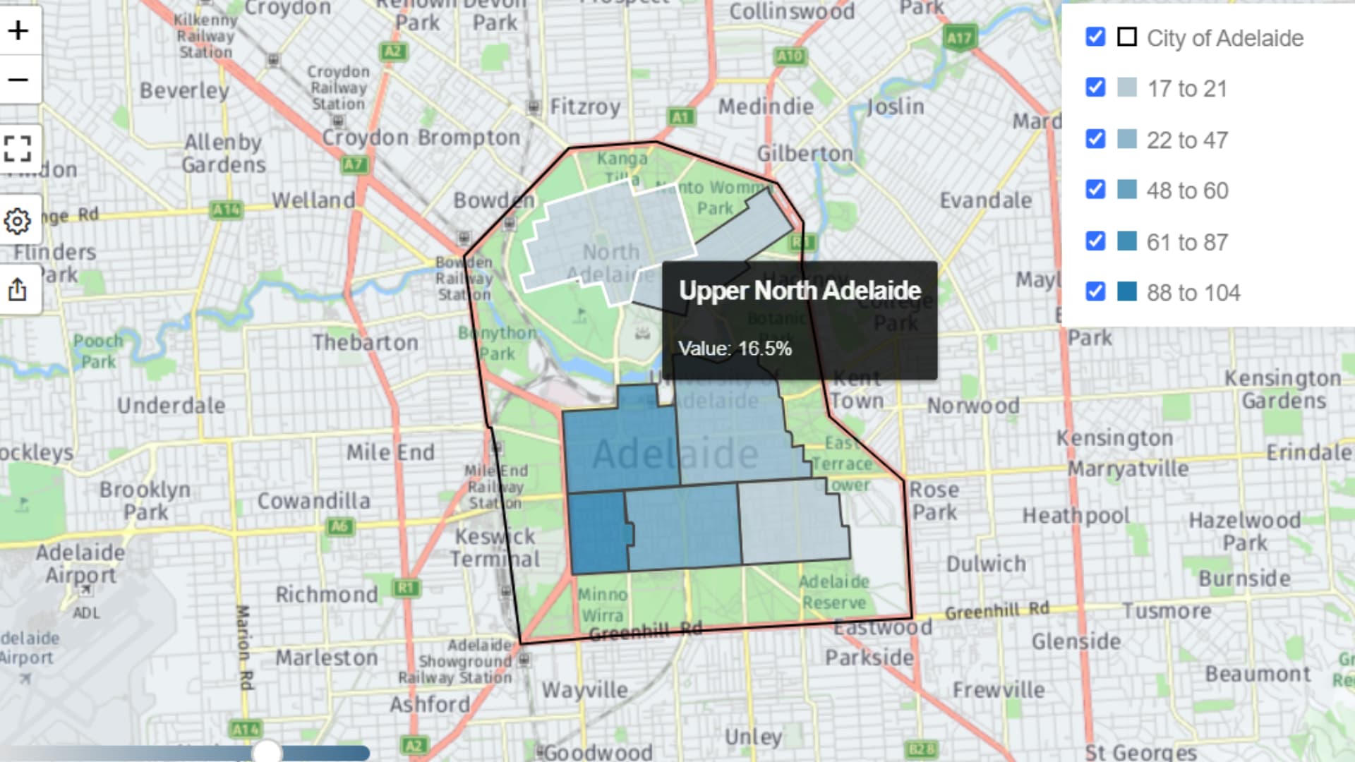 forecast.id  Adelaide development sites